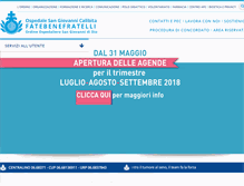Tablet Screenshot of fatebenefratelli-isolatiberina.it
